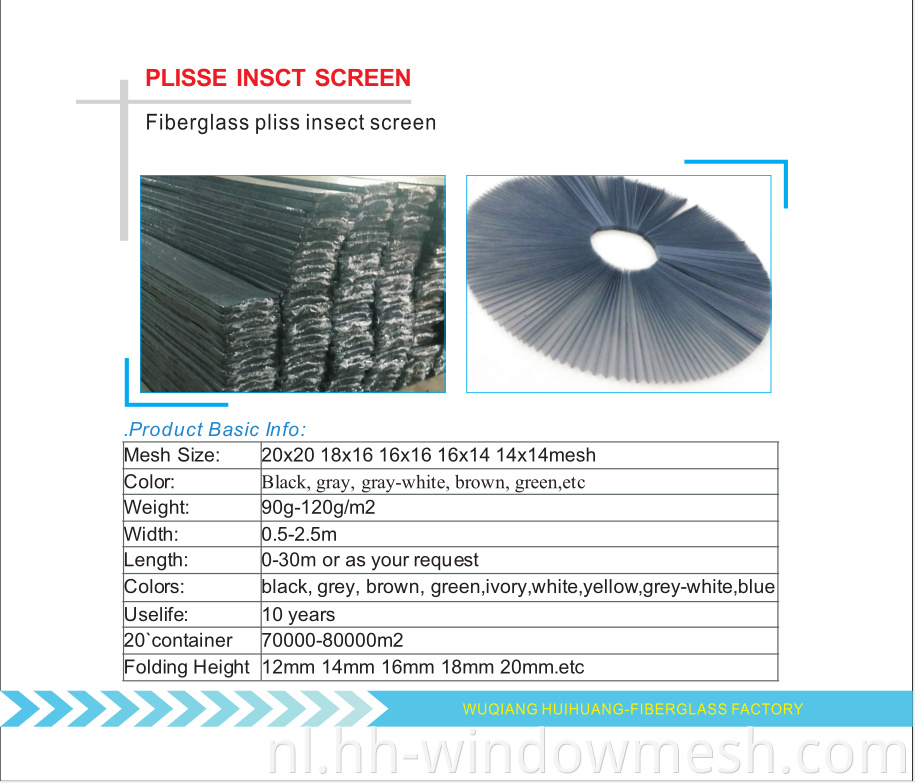 Hot Sales Diy Custom Size Fire Ove Mosquito Proof Plisse Fiberglass Window Insect Screen Ploeged Mugo Net Mesh